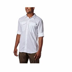 Columbia Men Silver Ridge Long Sleeve Shirt White